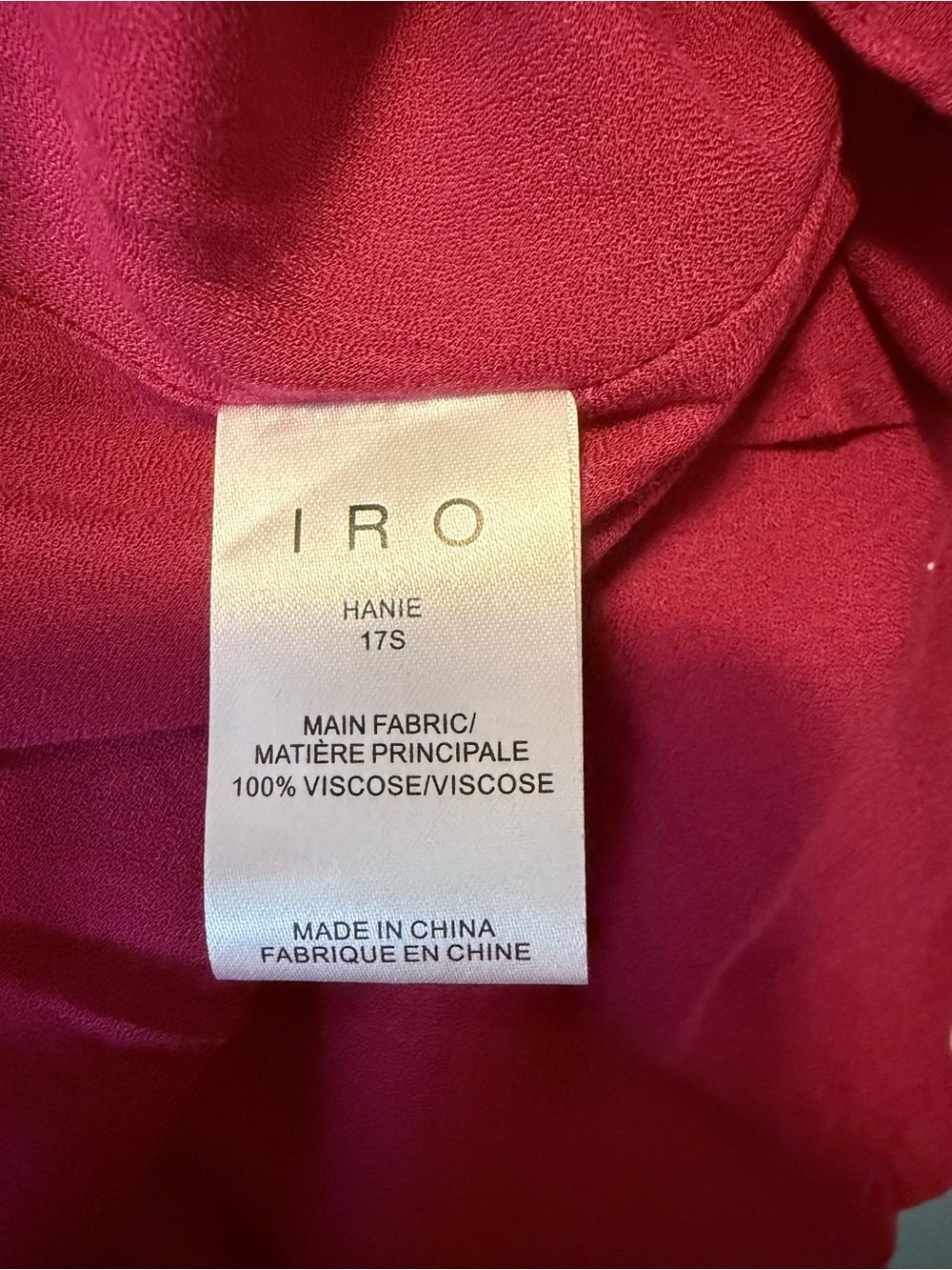 IRO Burgundy Cold-Shoulder Ruffle Keyhole Long-Sleeve Dress - Picture 4 of 4